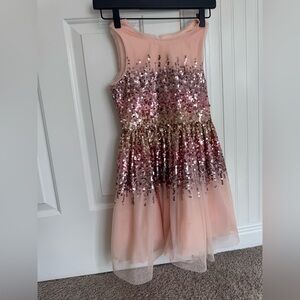 Sparkling Pink Sequin Kids Formal Dress